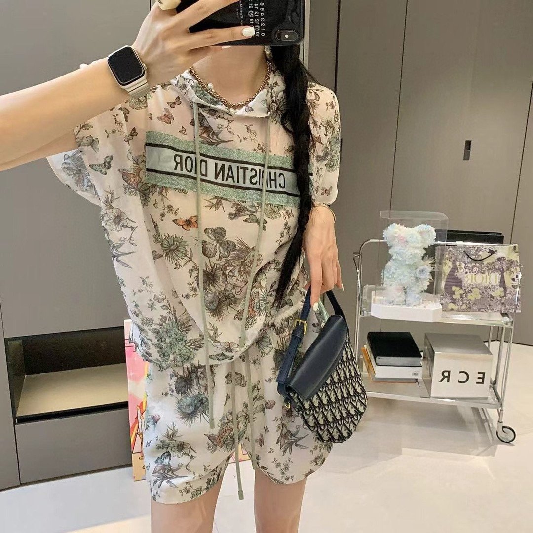DIOR高仿女裝精品 獨家爆款 定制薄啥女休閒套裝