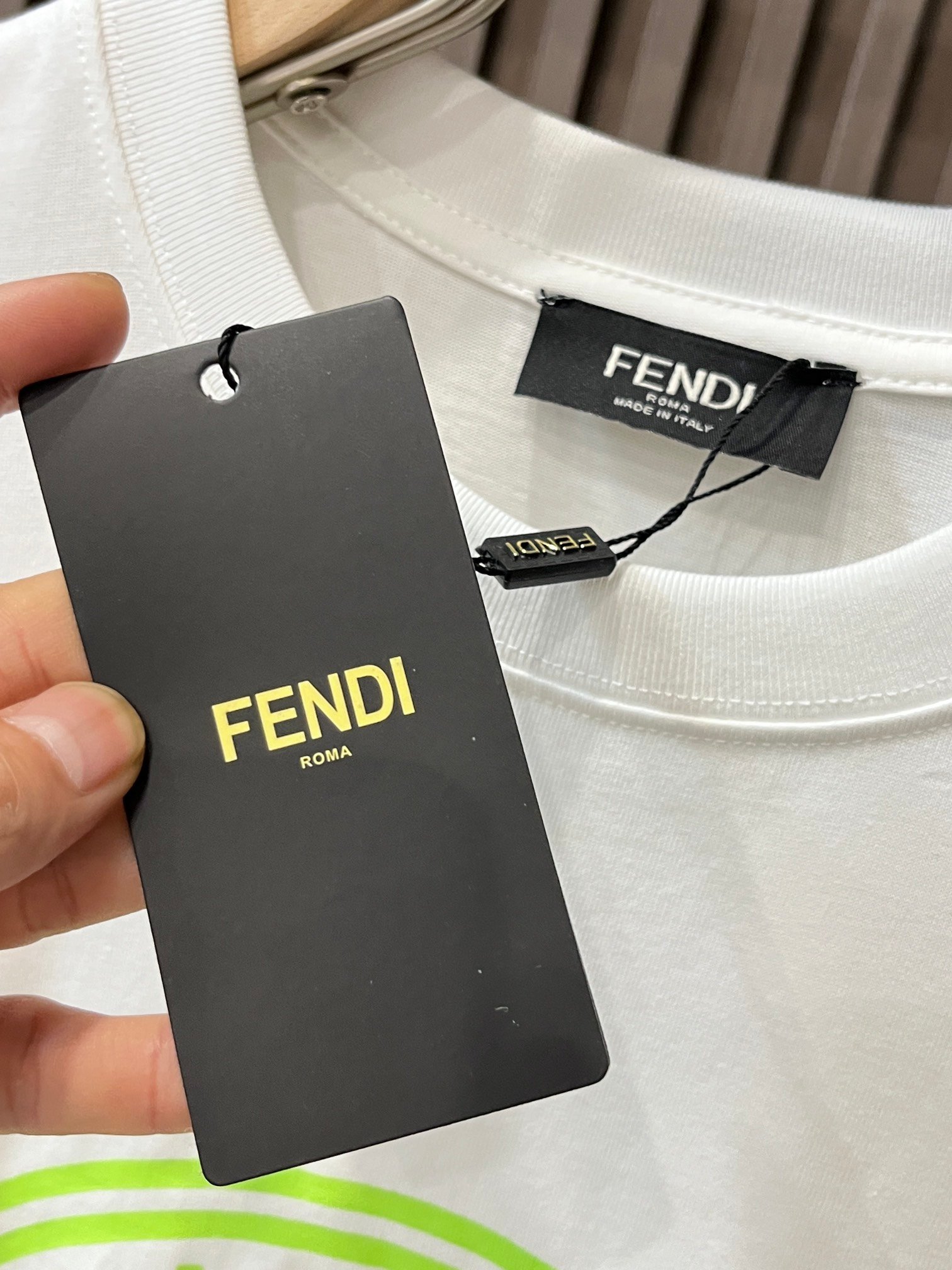 高端復刻Fendi芬迪一比一專櫃同步短袖T恤純棉短袖男裝