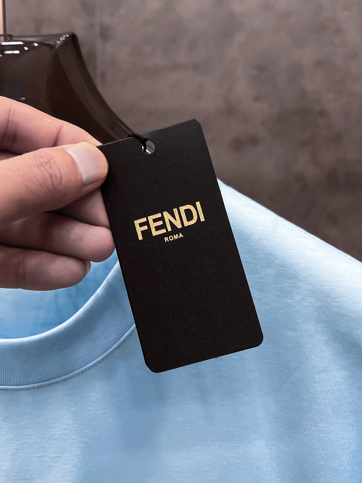 原單高仿春夏新品Fendi純棉短袖圓領T恤