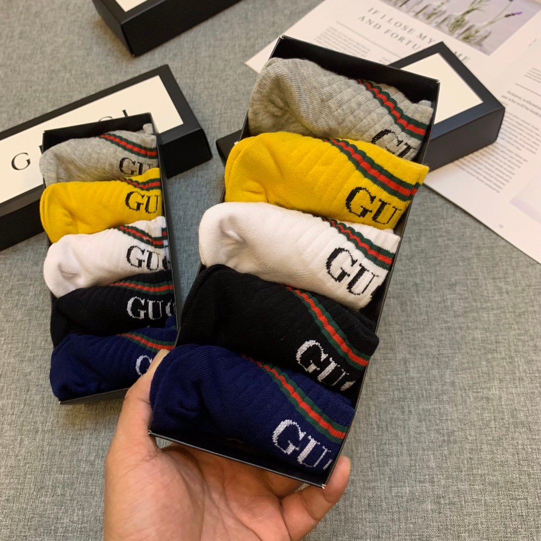 頂級高仿Gucci純棉襪子 男女可用 彈力大純棉