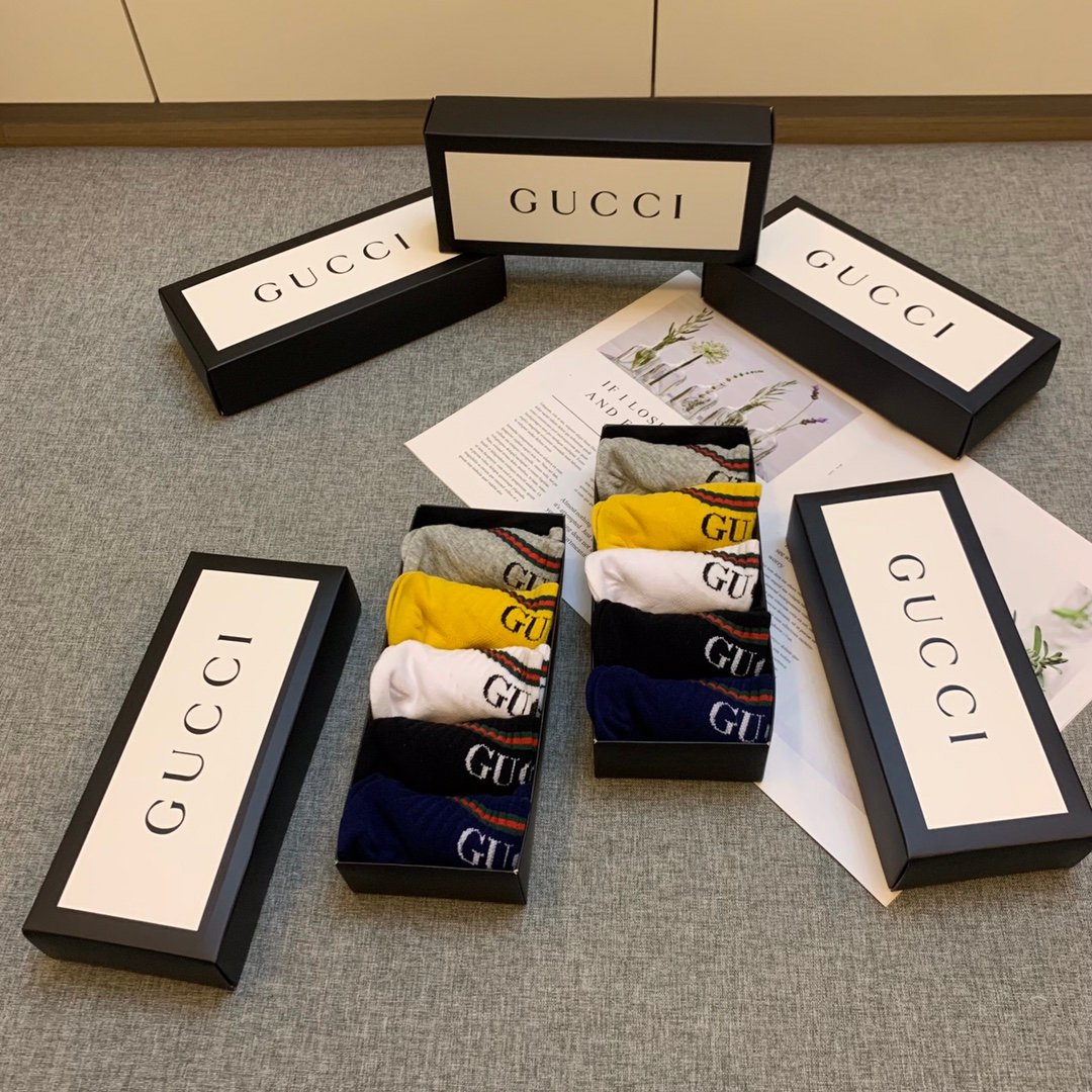 頂級高仿Gucci純棉襪子 男女可用 彈力大純棉