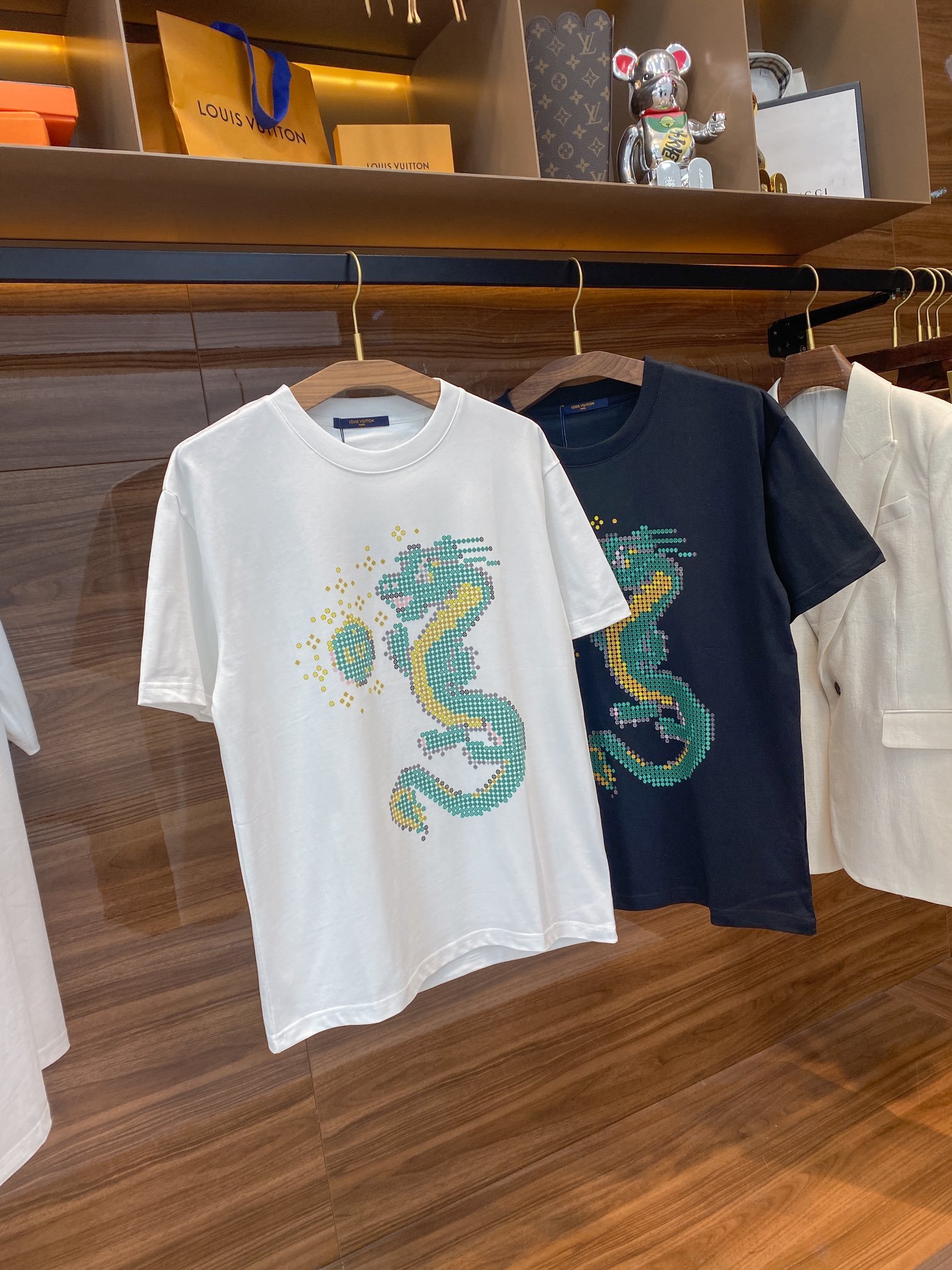 頂級奢侈品服裝歐美大牌高仿LV春夏新品純棉圓領短袖T恤