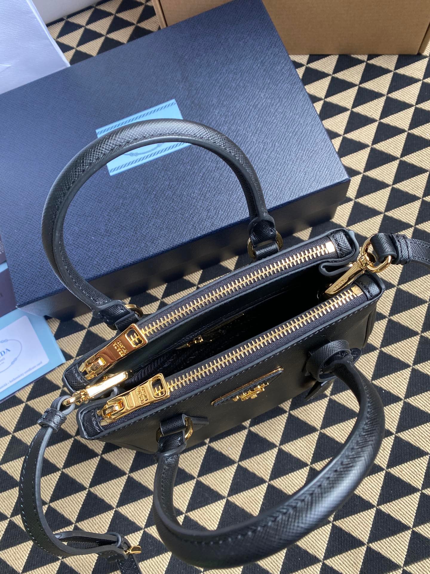 原單普拉達包包 Prada Galleria Saffiano皮革迷你手袋mini殺手包