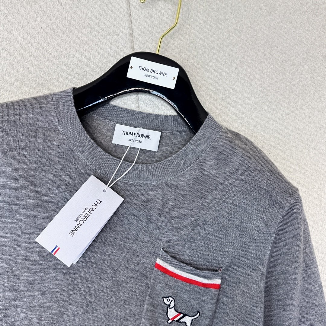 獨家首發湯姆佈朗經典針織圓領精品高仿衣服T恤男裝