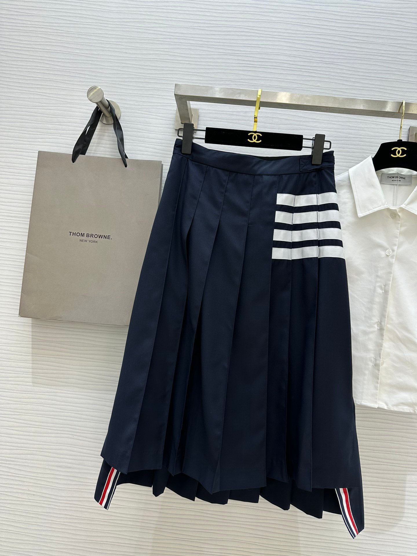 高仿TB春夏新品學院風高級半裙