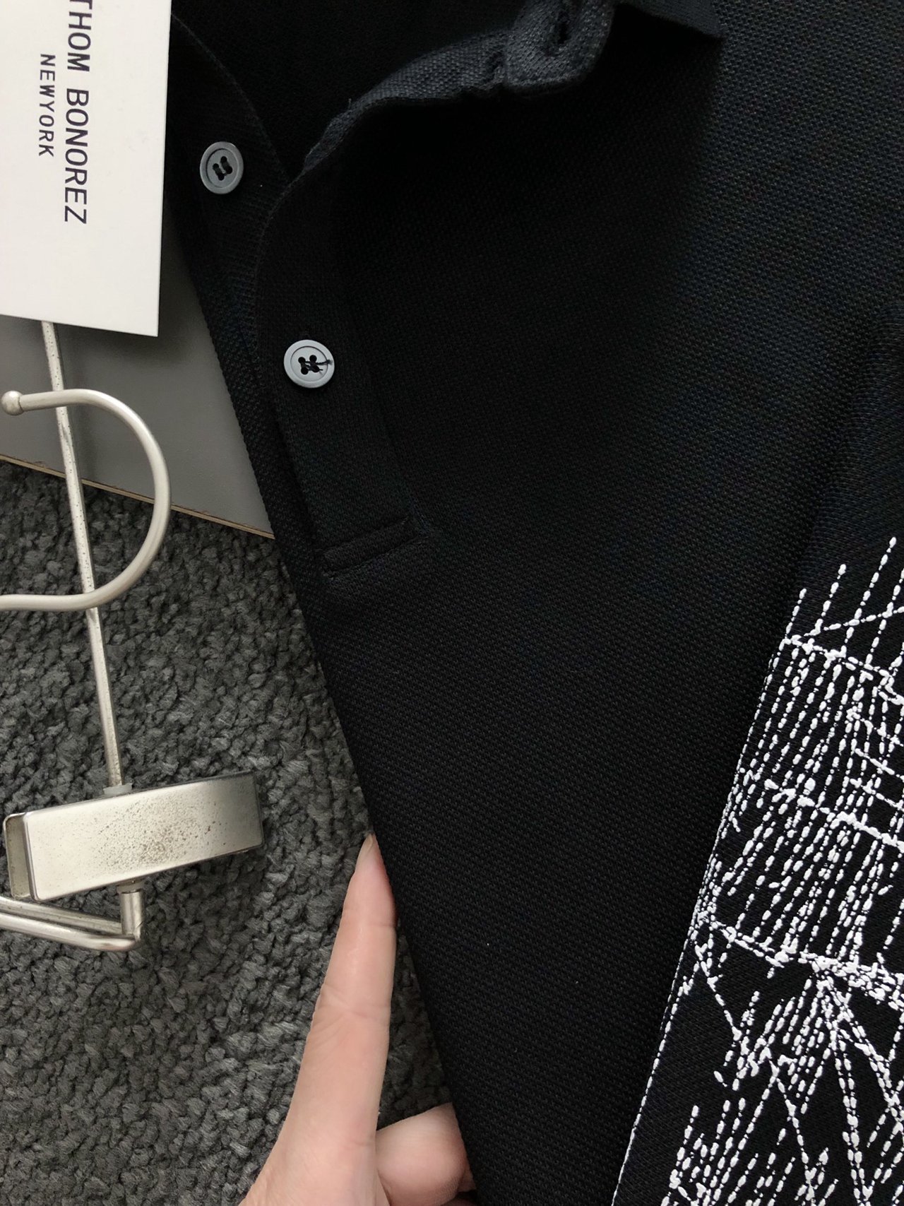 頂級原單高仿服裝特姆佈朗黑色T恤男