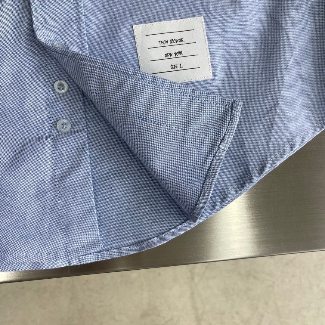 特姆佈朗TB男裝精品衣服牛津紡襯衣長袖襯衫