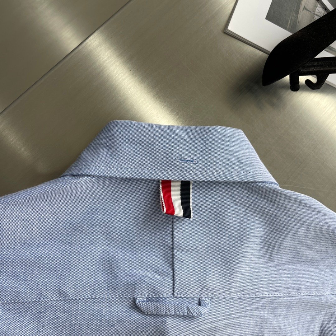 特姆佈朗TB男裝精品衣服牛津紡襯衣長袖襯衫
