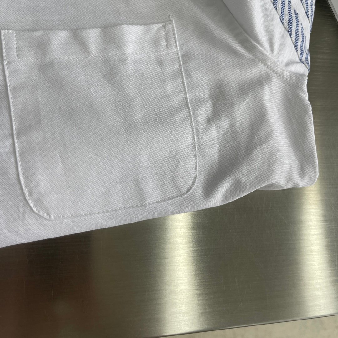 特姆佈朗TB高仿精品衣服純色白色襯衣