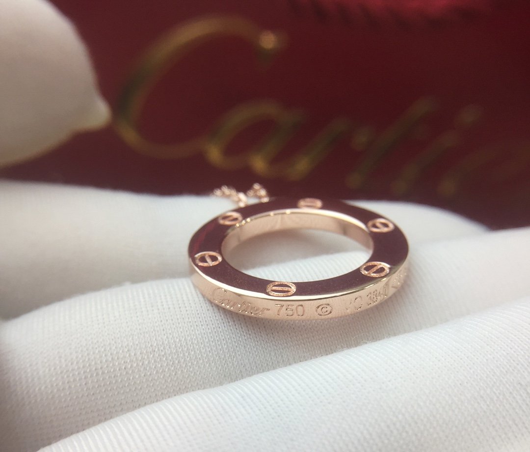 卡地亞高仿love圓環項鏈一比一原版定制 18K