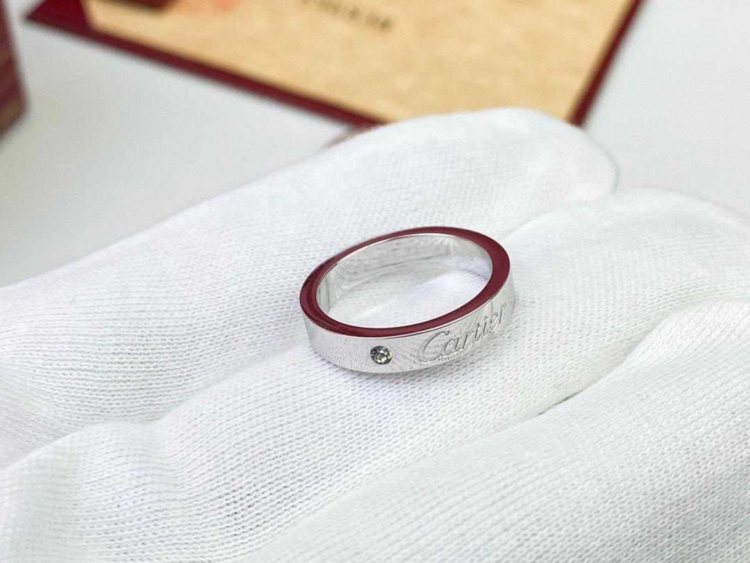Cartier 卡地亞字母logo高仿單磚戒指 經典專櫃同步款