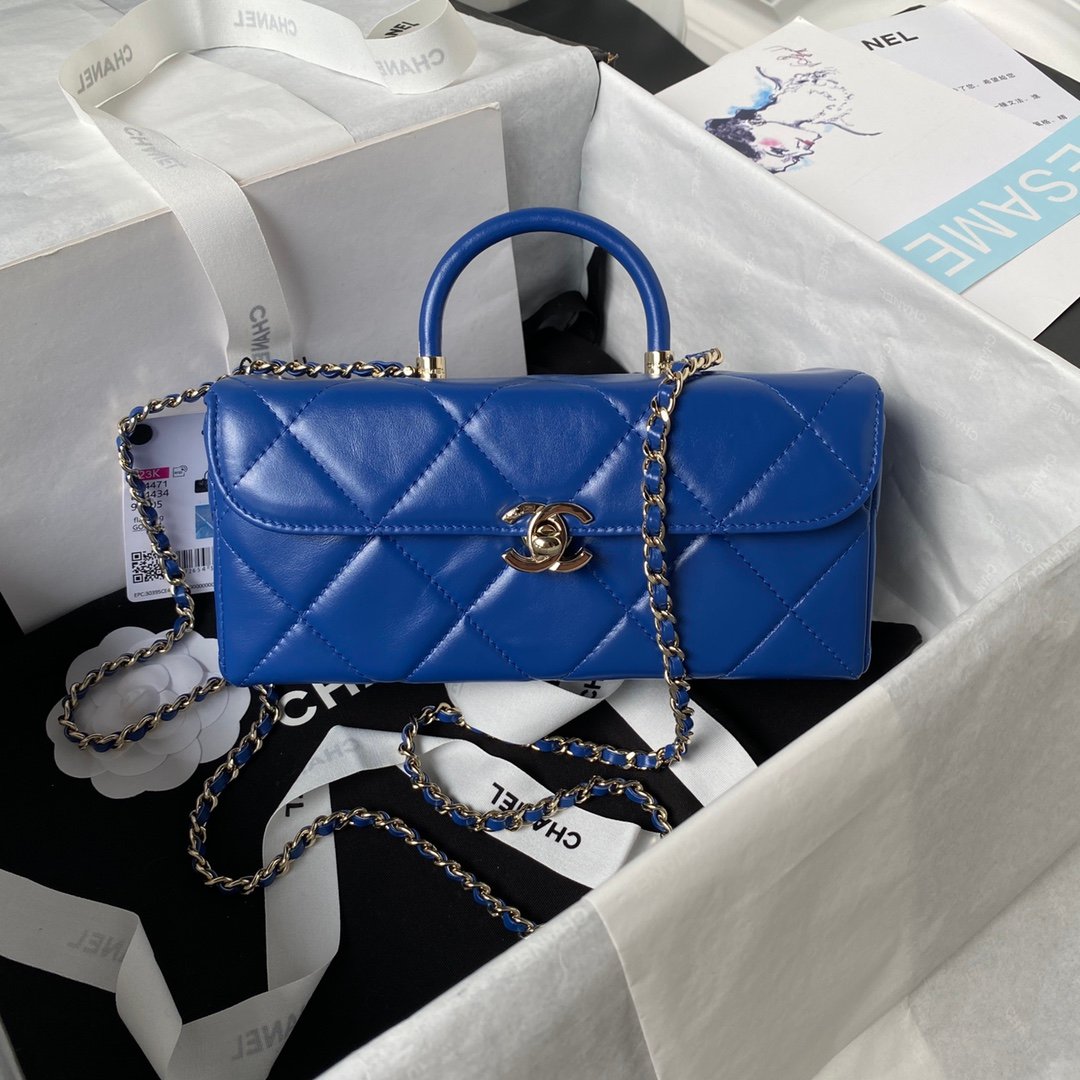 頂級復刻奢侈品CHANEL 香奈兒原單手提包藍色