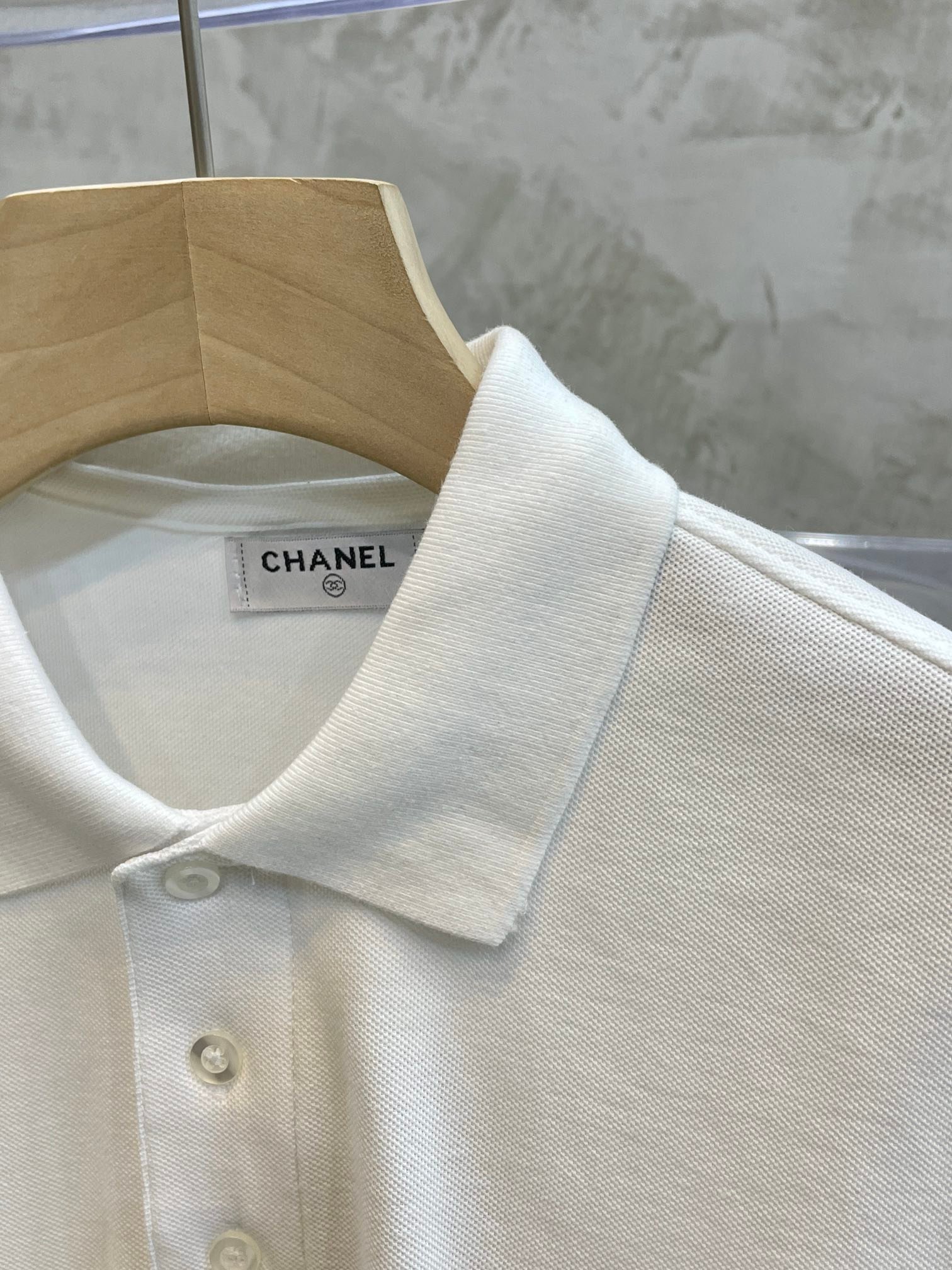 情侶款高仿香奈兒刺繡logoPolo衫短袖T恤