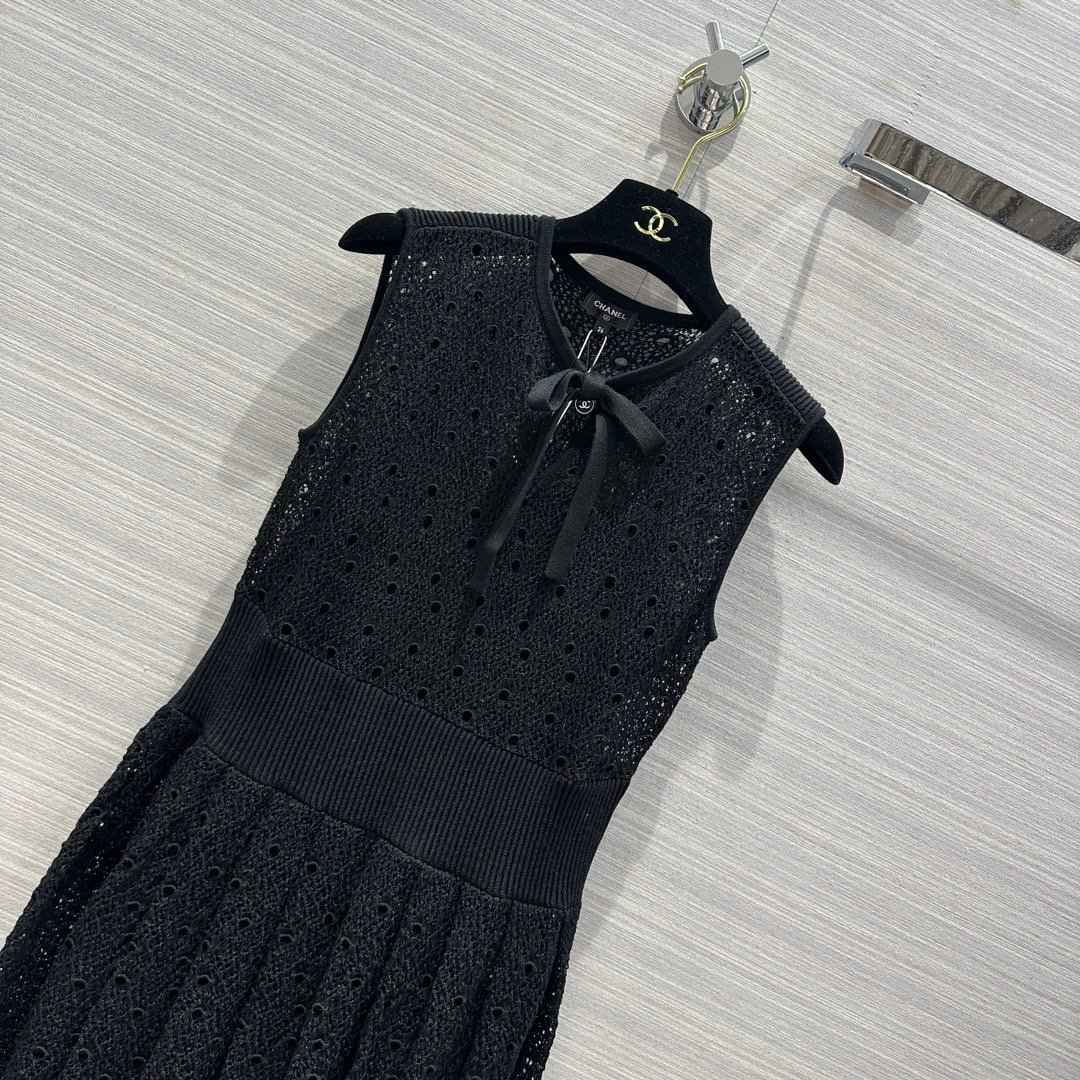 CHANEL香奈兒高仿連衣裙 黑色真絲材質 值得擁有
