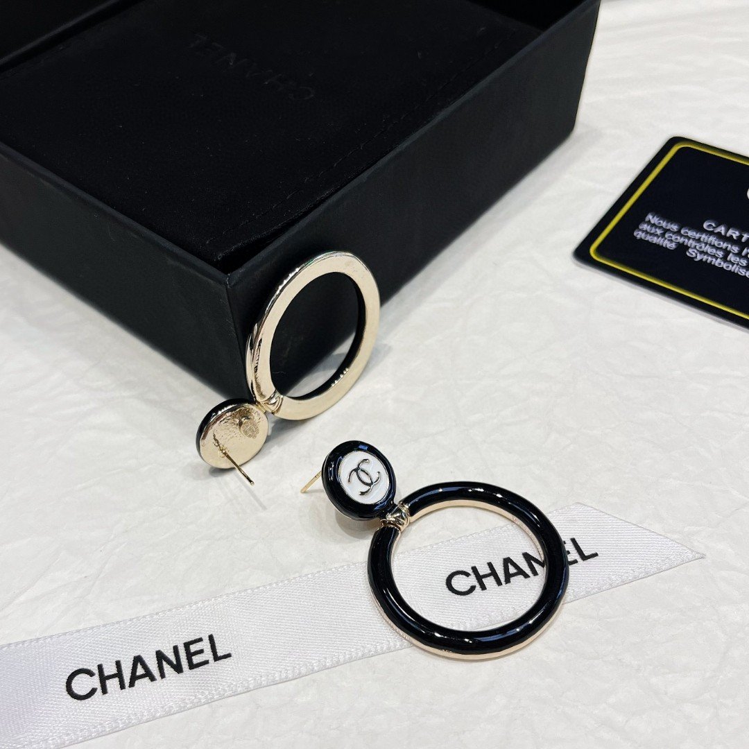 頂級原單A貨CHANEL字母耳釘圓環字母