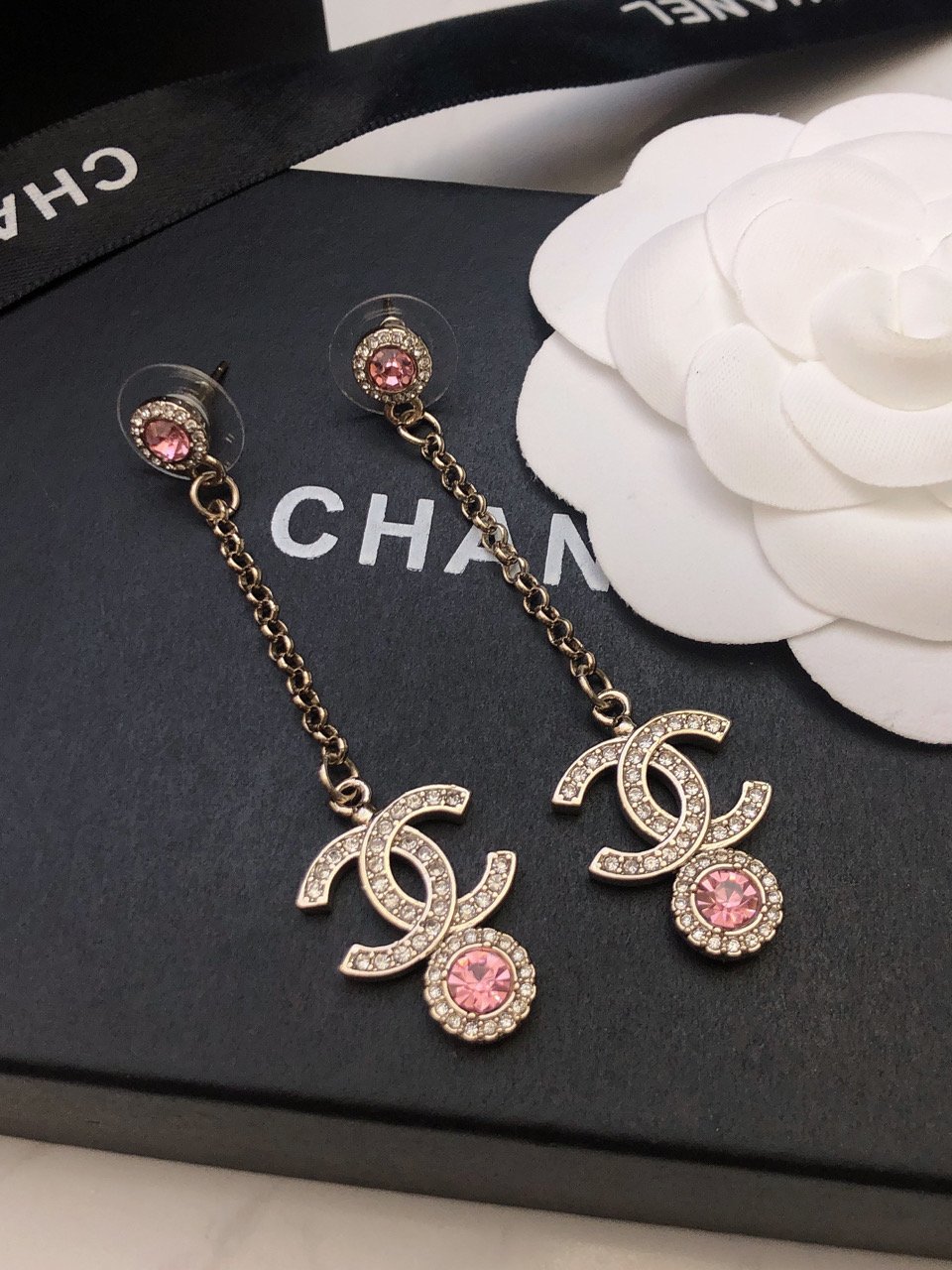 CHANEL一比一復刻耳釘耳環 雙C流蘇太美了