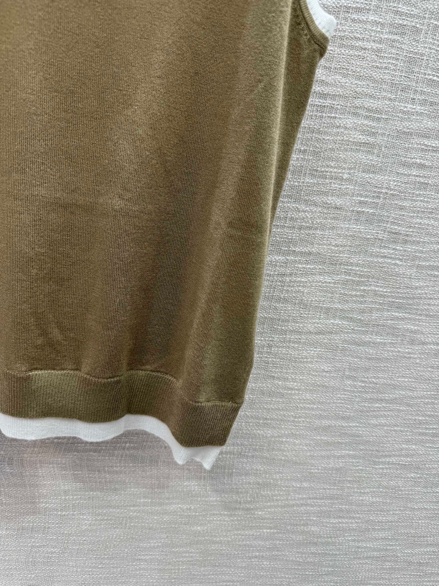 頂級原單迪奧DIOR高品質假兩件針織背心女款無袖T恤