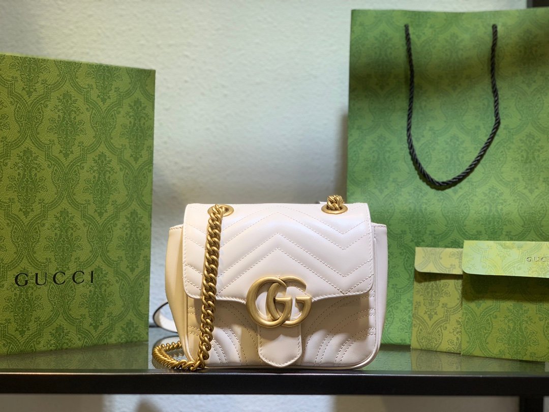 Marmont新款Gucci古馳A貨包包真皮女款斜挎包