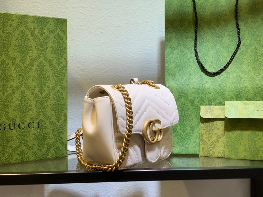 Marmont新款Gucci古馳A貨包包真皮女款斜挎包