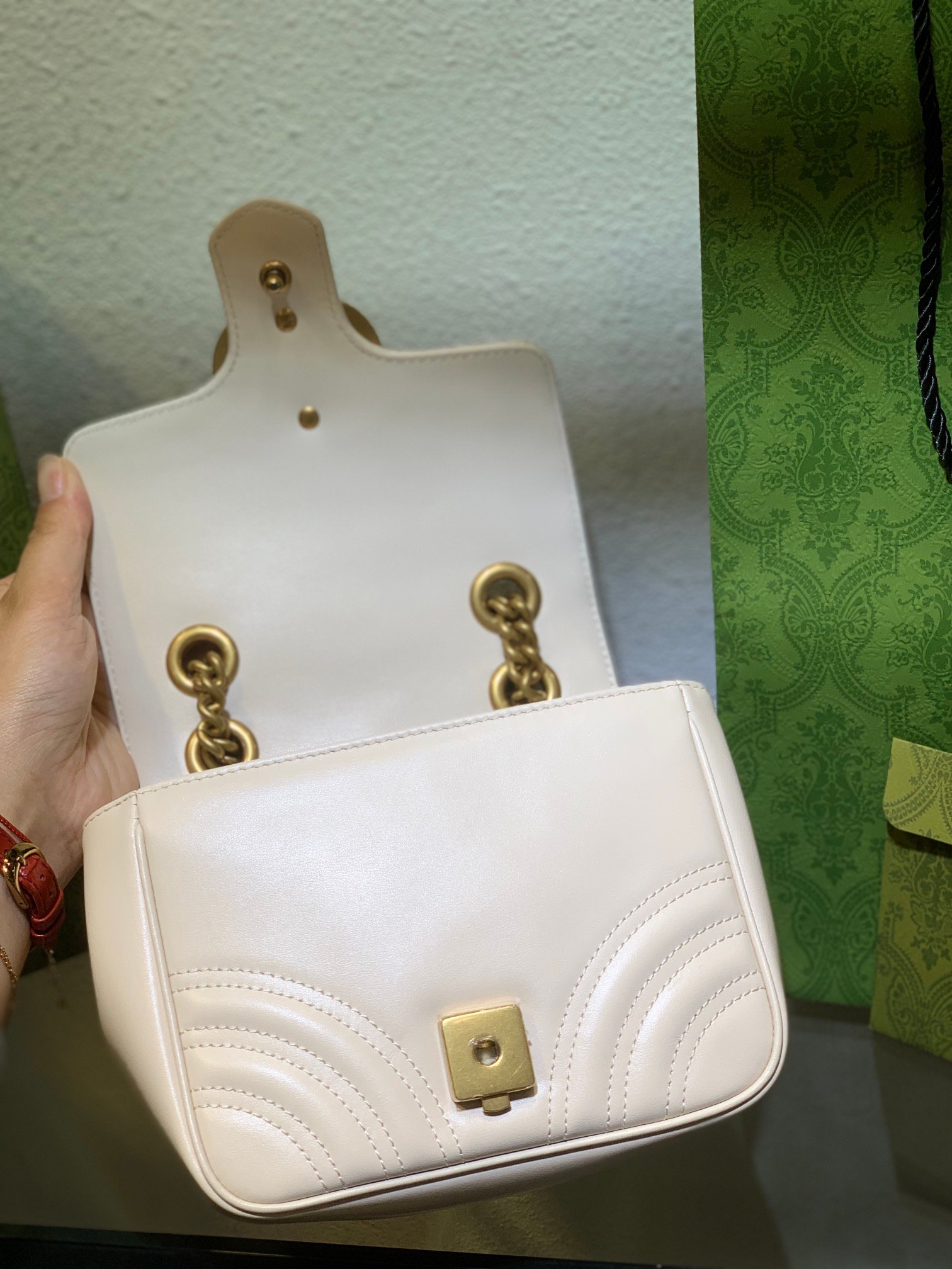 Marmont新款Gucci古馳A貨包包真皮女款斜挎包
