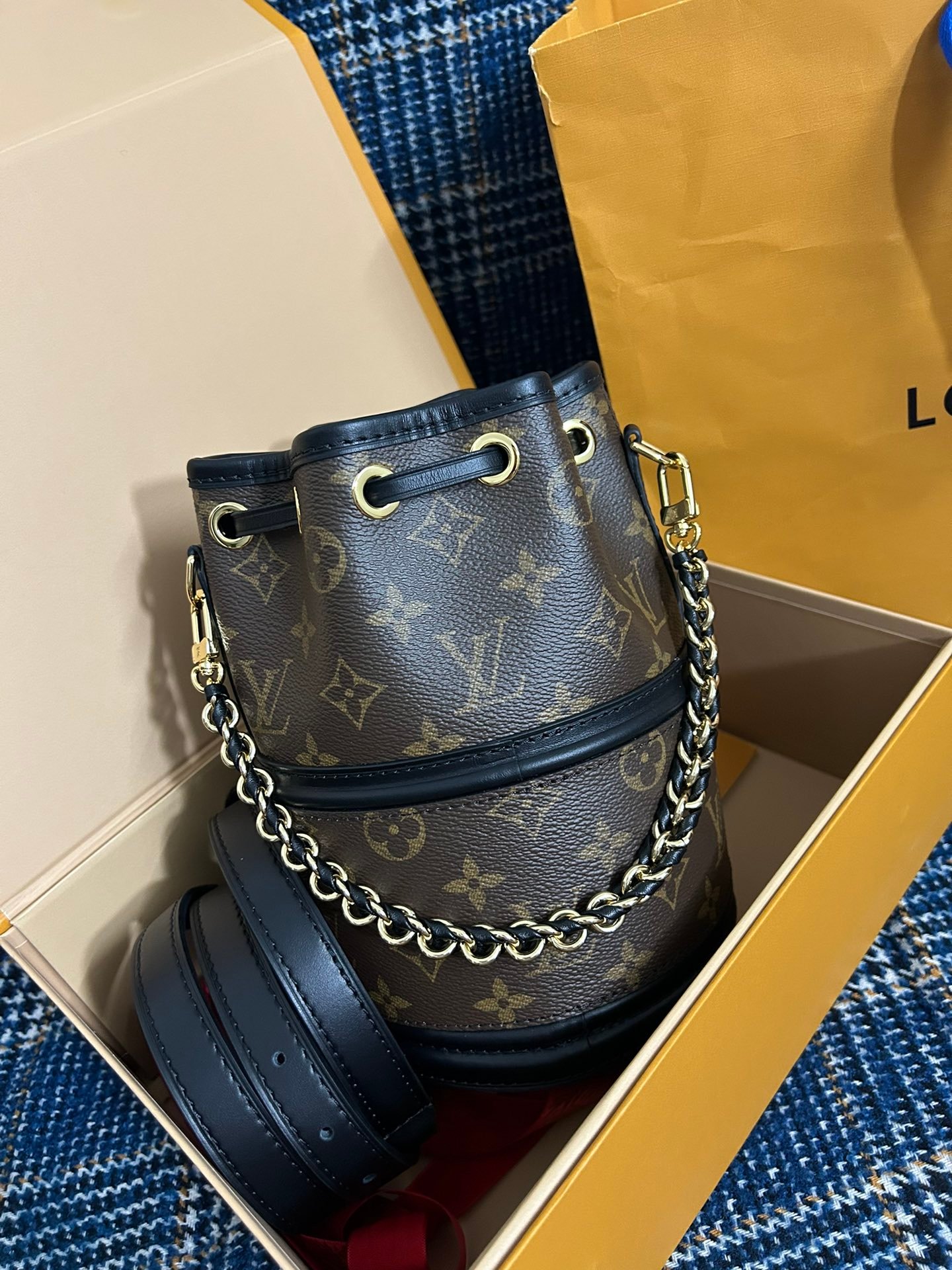 頂級原單LV高仿復刻M83480 Canoé手袋手提包水桶包