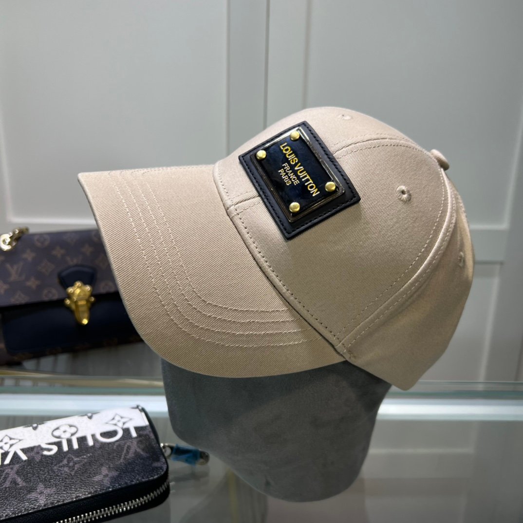 專櫃同步路易威登LV高仿刺繡棒球帽簡單大方鴨舌帽