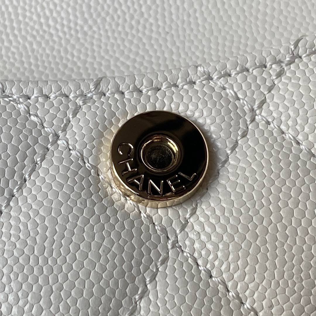 CHANEL原單AP3573mini荔枝紋小雙肩包白色超級完美