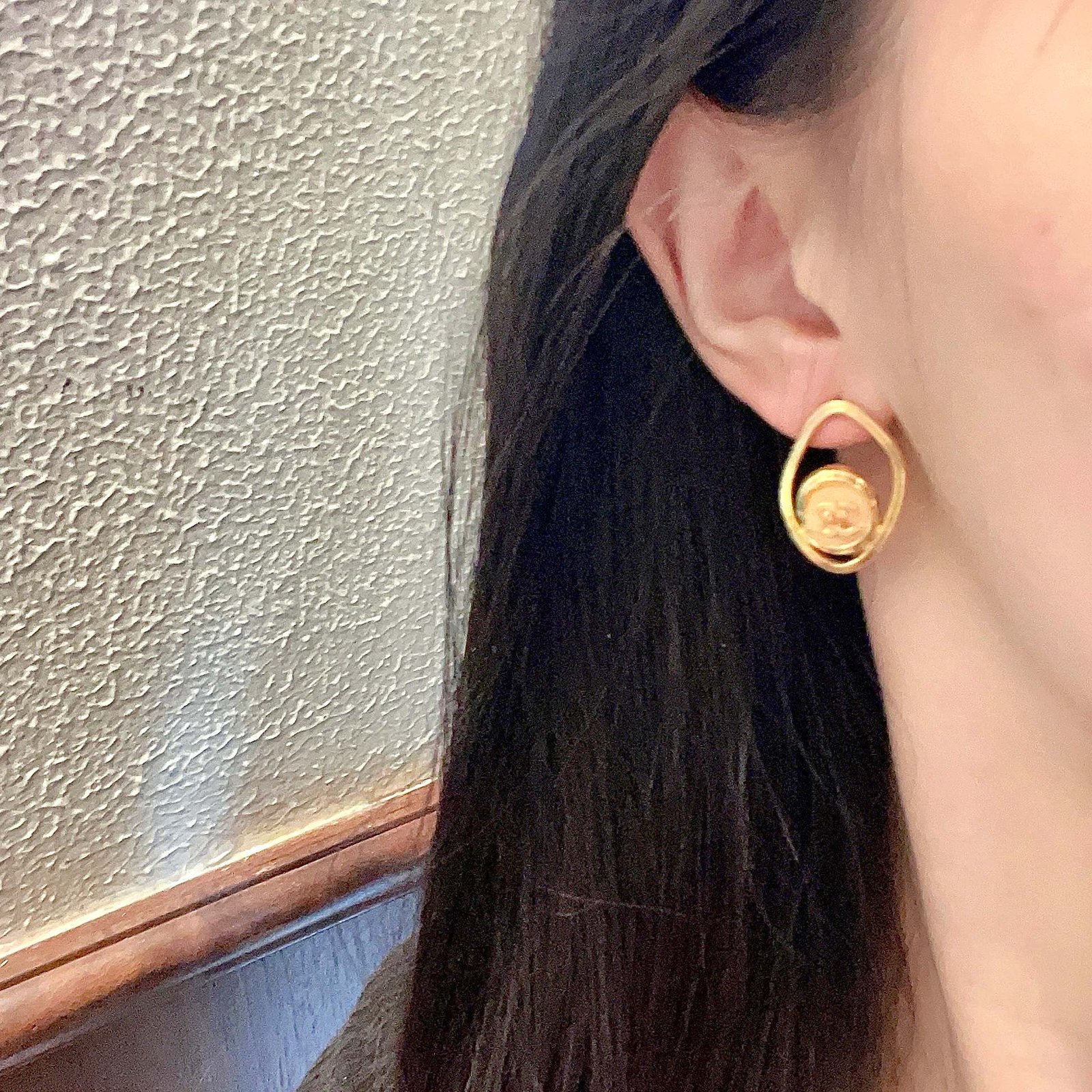 非常顯氣質CHANEL香奈兒原版復刻雙C耳釘女款耳環