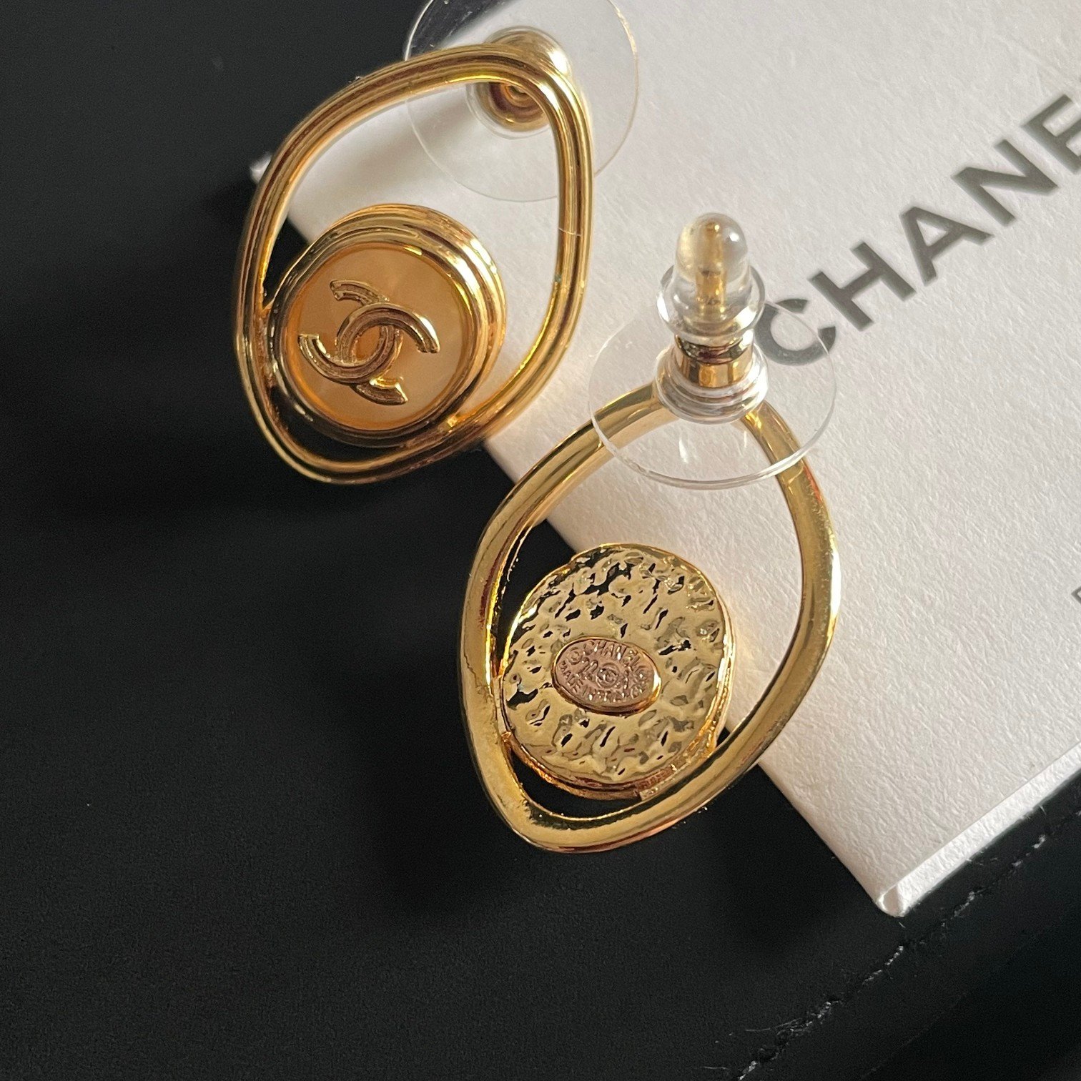 非常顯氣質CHANEL香奈兒原版復刻雙C耳釘女款耳環