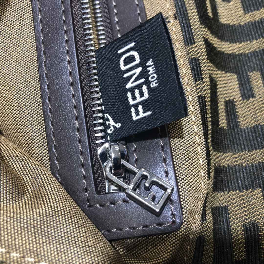 芬迪Fendi頂級原單老花設計牛皮手提包單肩包