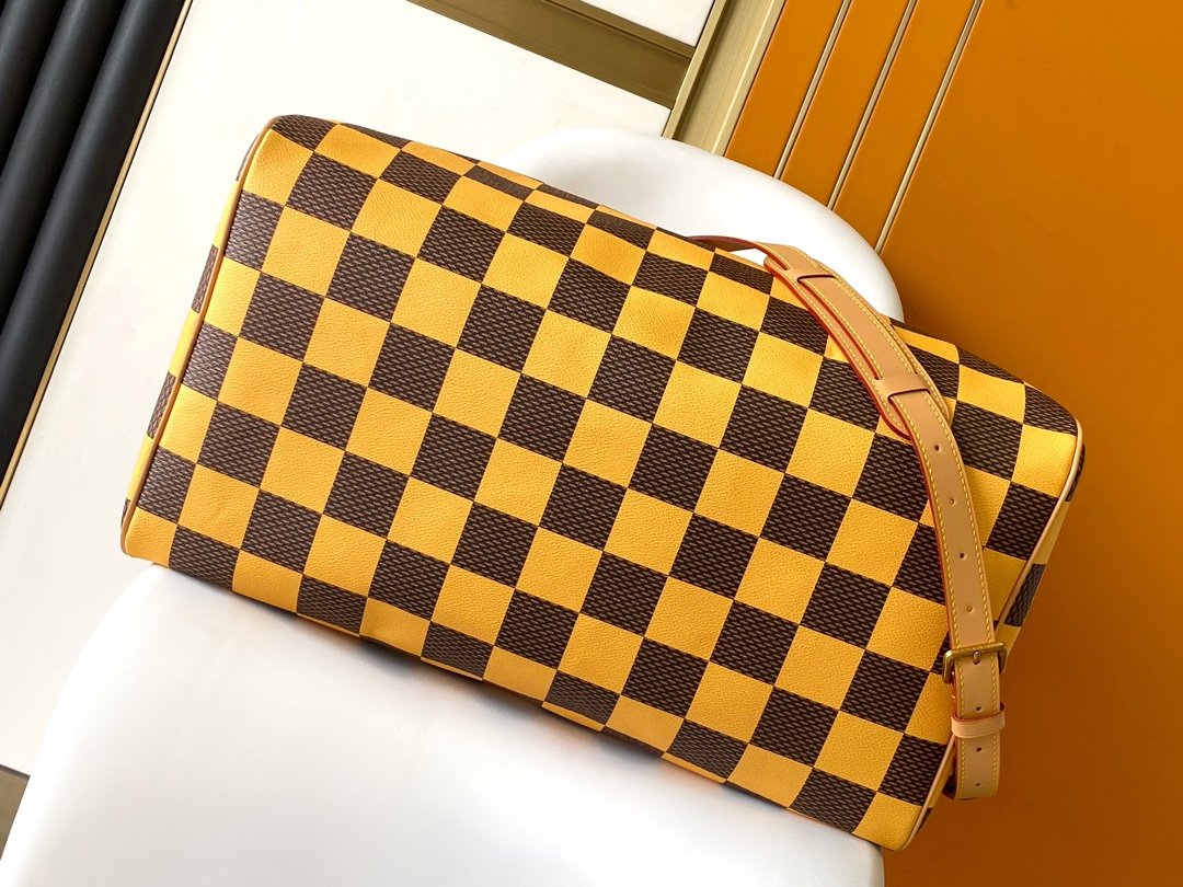 頂級復刻奢侈品路易威登LV Speedy盤棋格手提包購物包旅行包