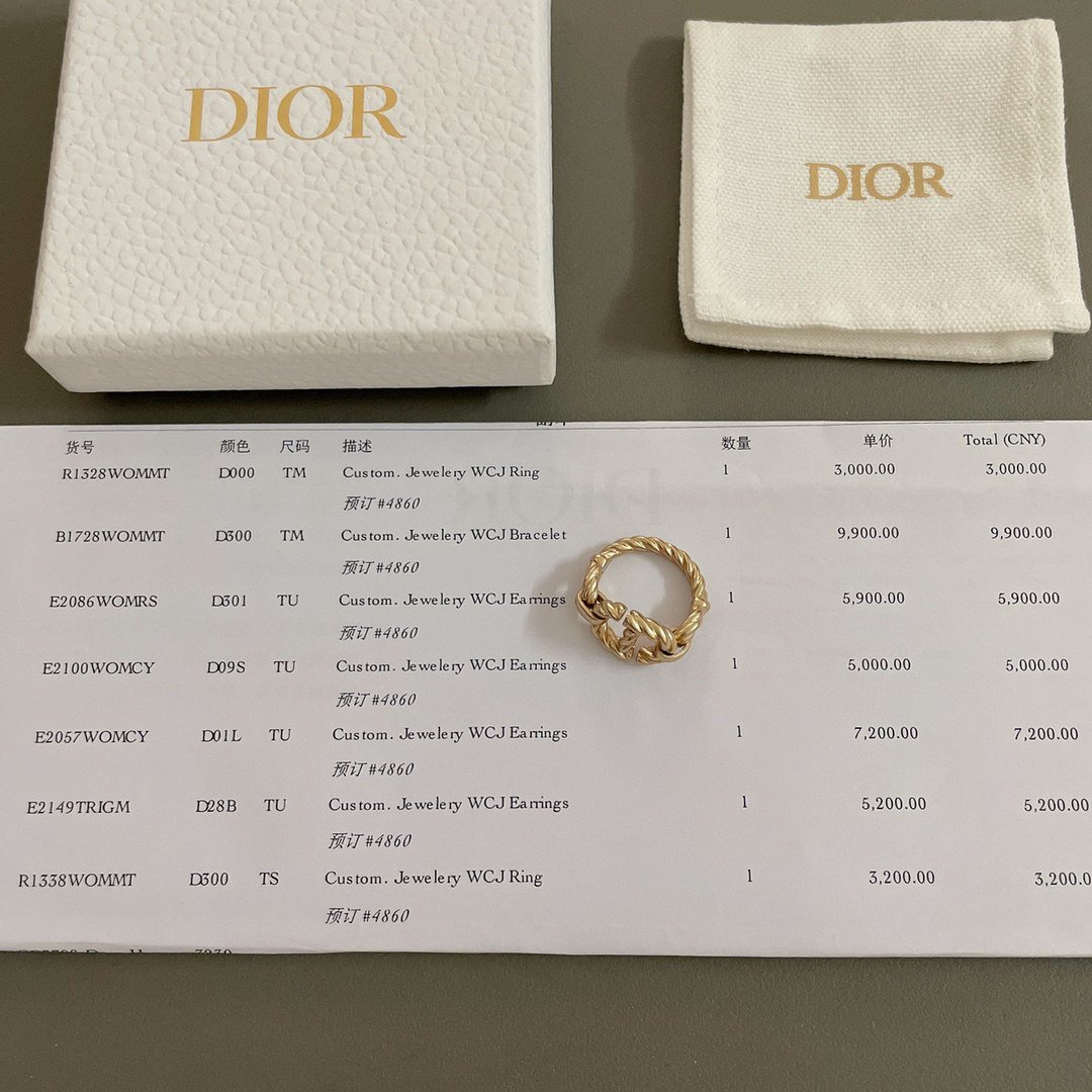 DIOR迪奧高仿飾品女款戒指感激幹滿滿